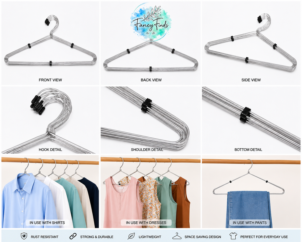 Stainless Steel Cloth Hanger (12 pcs)
