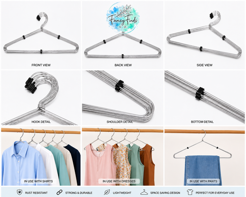 Stainless Steel Cloth Hanger (12 pcs)