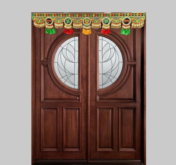 Fancy finds Taditional Art Handmade Big Door Bandarwal toran for Home Decor Hangings for DecorationToran for Main Big Door Size-49 Inch Multicolor - Image 3