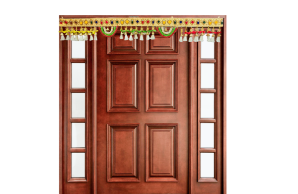 Fancy finds traditional Plastic Beads Handmade Bandarwal for Entrance Decor Toran/Wall Hanging for Home Decor,Multicolour(4ft)